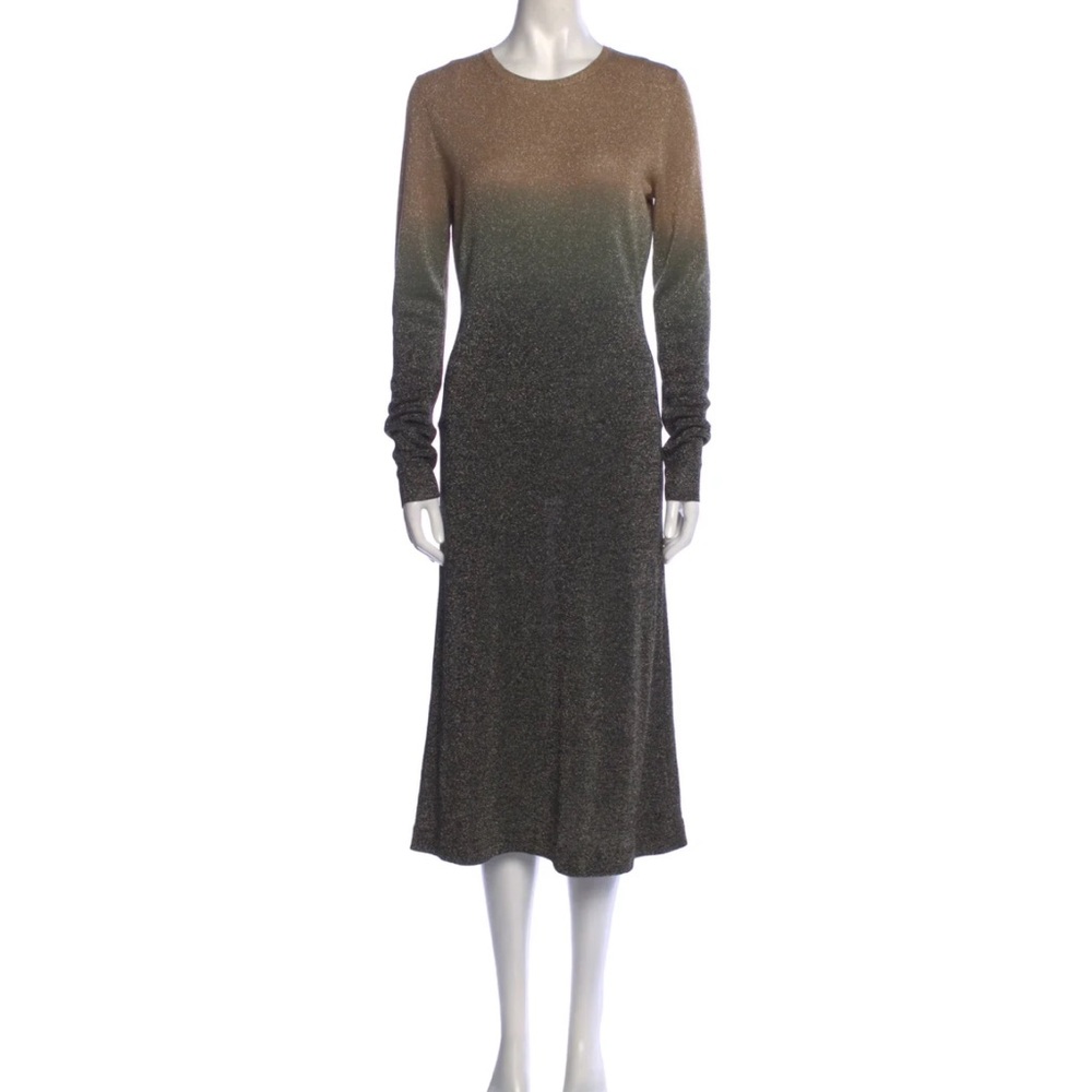 NWT Joseph Crew Neck Metallic Sweater Dress